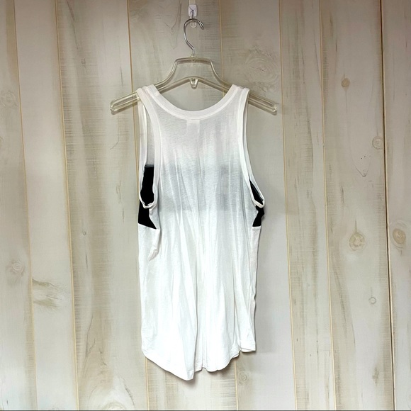 VS PINK Sequin Logo Muscle Tank Black White S - Picture 2 of 4